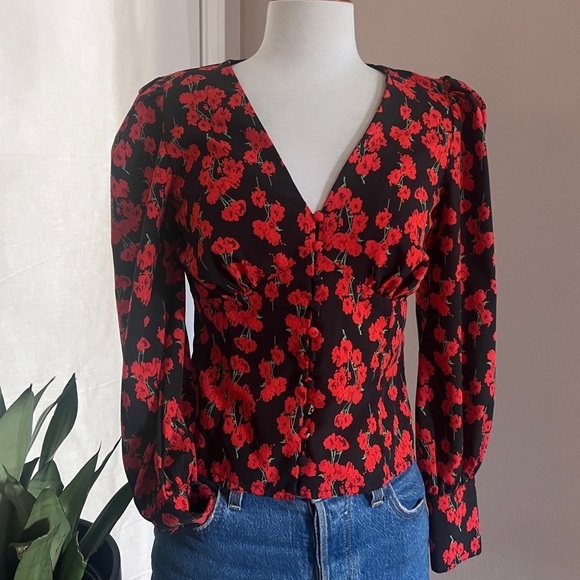 GLAMOROUS fitted button front blouse - Picture 1 of 12